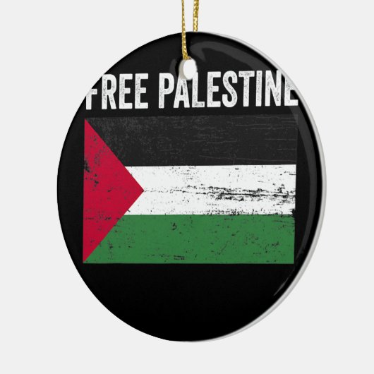 パレスチナ国旗の自由パレスチナ国旗のアラビアヴィンテージ セラミックオーナメント (左)