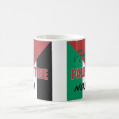 パレスチナ国旗の自由 コーヒーマグカップ (中央)