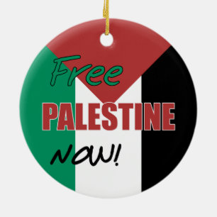 パレスチナ国旗の自由 セラミックオーナメント