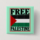 パレスチナ国旗の自由 缶バッジ (正面)