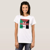 パレスチナ国旗の自由 Tシャツ (正面フル)