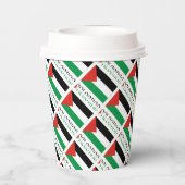 パレスチナ国旗の赤いタイルパーソナライズされた 紙コップ (裏面)