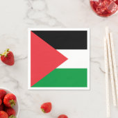 パレスチナ国旗を持つ愛国的な紙のナプキン スタンダードカクテルナプキン (インサイチュ)