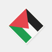 パレスチナ国旗を持つ愛国的な紙のナプキン スタンダードカクテルナプキン (角)
