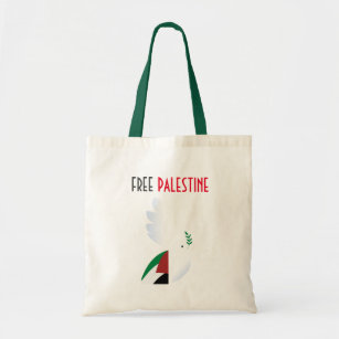パレスチナ国旗を掲げた和平 トートバッグ