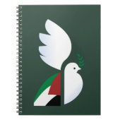 パレスチナ国旗を掲げた和平 ノートブック (正面)