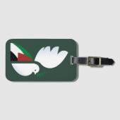 パレスチナ国旗を掲げた和平 ラゲッジタグ (正面横)