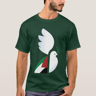 パレスチナ国旗を掲げた和平 Tシャツ