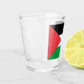 パレスチナ国旗を掲げた愛国的なショットグラス ショットグラス (左)