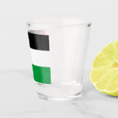 パレスチナ国旗を掲げた愛国的なショットグラス ショットグラス (右)