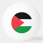 パレスチナ国旗を掲げた特殊ピンポン球 卓球ボール (正面)