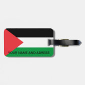 パレスチナ国旗を掲げた荷札 ラゲッジタグ (裏面横)