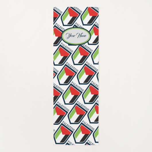 パレスチナ国旗カスタマイズ ヨガマット (正面)