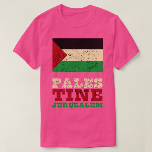 パレスチナ国旗1 Tシャツ (デザイン正面)