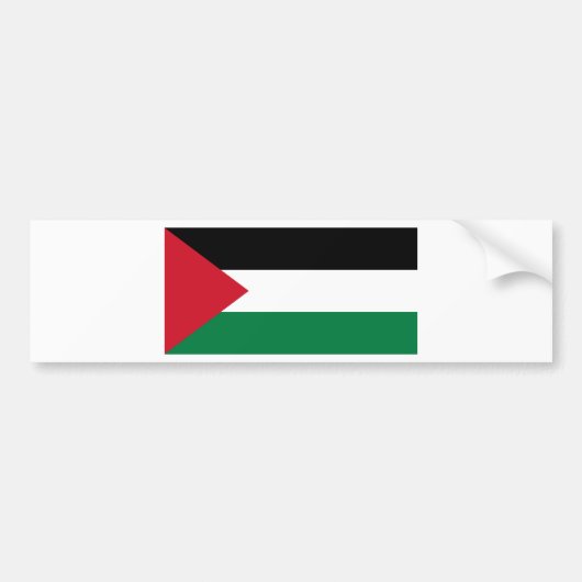 パレスチナ国旗(علم فلسطين‎) バンパーステッカー (正面)