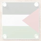 パレスチナ国旗 ガラスコースター (裏面)