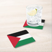 パレスチナ国旗 スクエアペーパーコースター (インサイチュ)