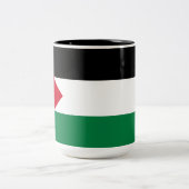 パレスチナ国旗（パレスチナ） ツートーンマグカップ (中央)