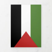 パレスチナ国旗 三つ折りカード (カバー)