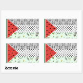 パレスチナ国旗 長方形シール (シート)