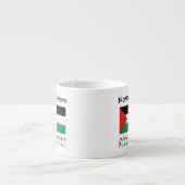 パレスチナ国旗 黒 個人名入れ エスプレッソカップ (正面)