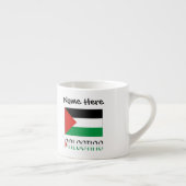 パレスチナ国旗 黒 個人名入れ エスプレッソカップ (右)