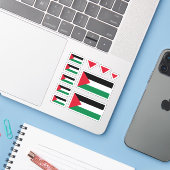 パレスチナ国旗#pack3 (ستيكرات علم فلسطين) ‎ シール (ノートパソコンとiPhone)