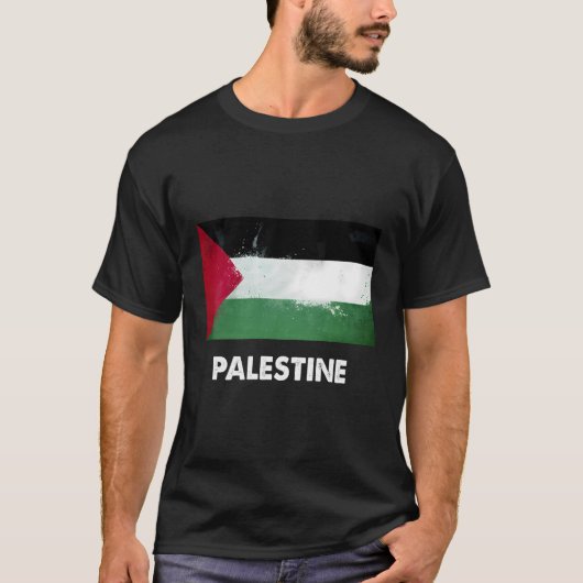 パレスチナ国旗 Tシャツ (正面)