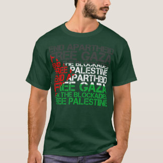 パレスチナ国旗Wordcloudエンドアパルトヘイト Tシャツ