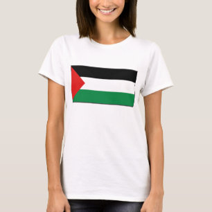 パレスチナ国旗x地図Tシャツ Tシャツ