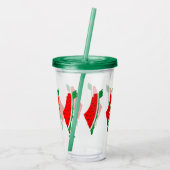 パレスチナ地図スイカの自由の象徴 アクリルタンブラー (裏面)