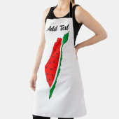 パレスチナ地図スイカの自由の象徴 エプロン (インサイチュ)