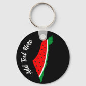 パレスチナ地図スイカの自由の象徴 キーホルダー (正面)