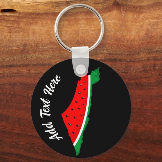 パレスチナ地図スイカの自由の象徴 キーホルダー (正面)