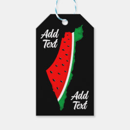 パレスチナ地図スイカの自由の象徴 ギフトタグ