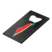 パレスチナ地図スイカの自由の象徴 クレジットカード栓抜き (正面アングル)