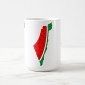 パレスチナ地図スイカの自由の象徴 コーヒーマグカップ (中央)