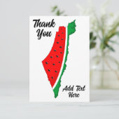 パレスチナ地図スイカの自由の象徴 サンキューカード (スタンド正面)