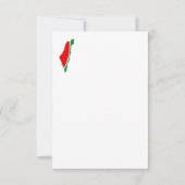 パレスチナ地図スイカの自由の象徴 サンキューカード (裏面)