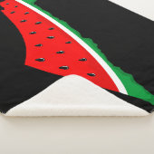 パレスチナ地図スイカの自由の象徴 シェルパブランケット (3/4)