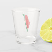 パレスチナ地図スイカの自由の象徴 ショットグラス (裏面)