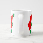 パレスチナ地図スイカの自由の象徴 ジャンボコーヒーマグカップ (裏面)