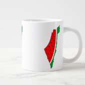 パレスチナ地図スイカの自由の象徴 ジャンボコーヒーマグカップ (右)
