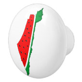 パレスチナ地図スイカの自由の象徴 セラミックノブ (右)