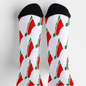 パレスチナ地図スイカの自由の象徴 ソックス (上部)