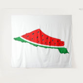 パレスチナ地図スイカの自由の象徴 タペストリー (正面(横))