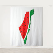 パレスチナ地図スイカの自由の象徴 タペストリー (正面)