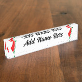 パレスチナ地図スイカの自由の象徴 デスクネームプレート (側面)