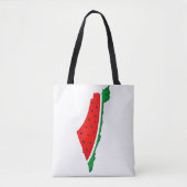 パレスチナ地図スイカの自由の象徴 トートバッグ (正面)