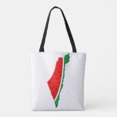 パレスチナ地図スイカの自由の象徴 トートバッグ (裏面)